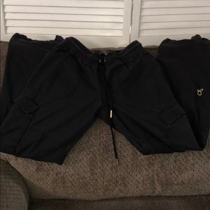 Black Cargo Scrub Pants